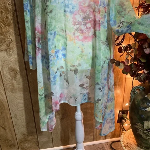 Indigo Soul Multicolor Watercolor Tunic - Picture 2 of 8